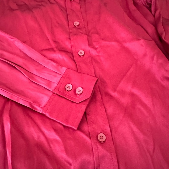 GAP silk stretch Y2K holiday 2000 button down shirt - Picture 3 of 5